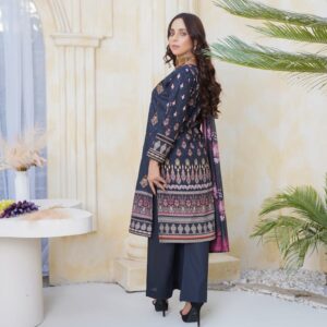 Noor-E-Naznavin Navy Blue Printed pakistani Suit Set